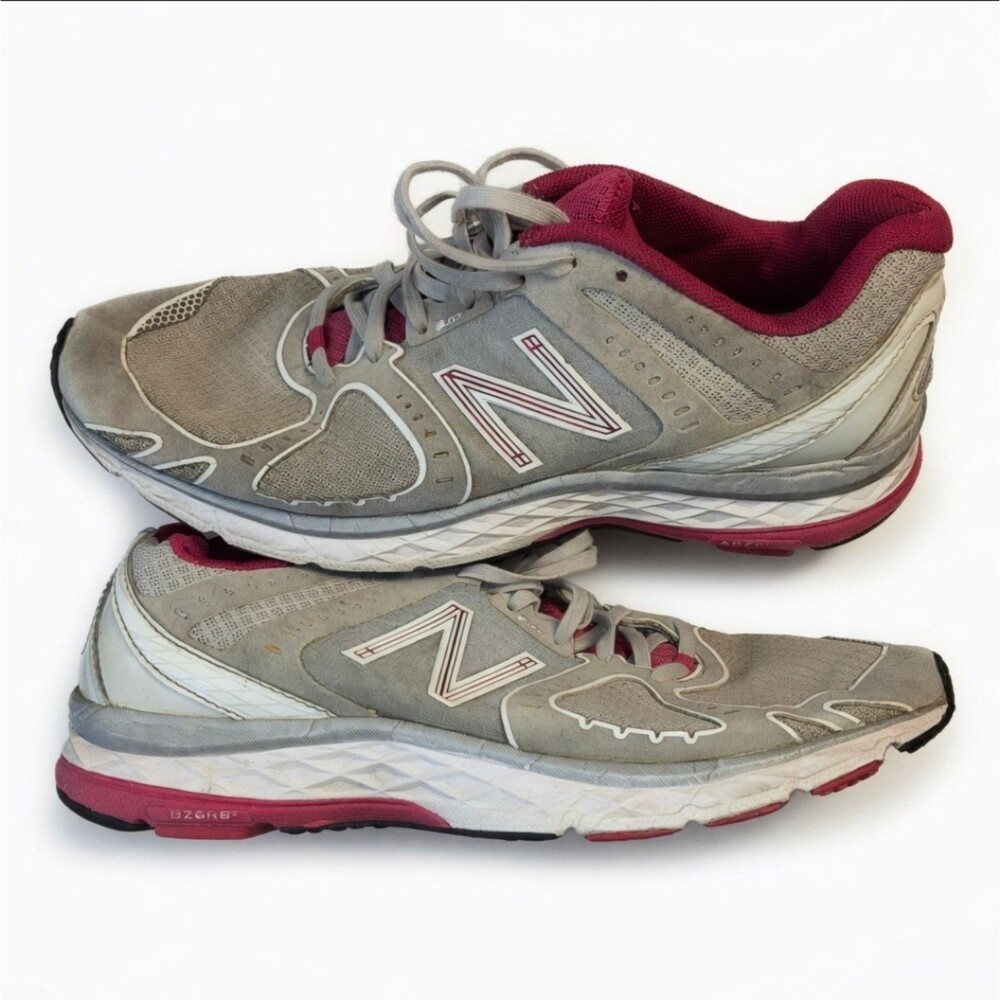 New Balance W790SR Women's Running Shoes Sz 9.5 B Gray Maroon Made in USA ABZORB